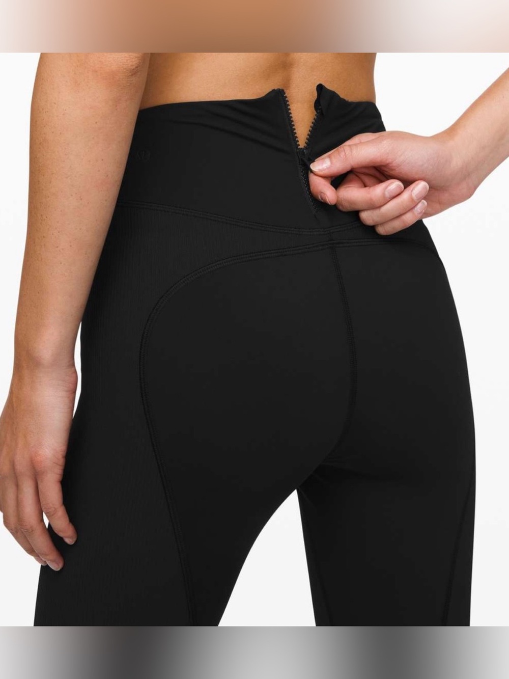 Lululemon Wade the Waters Paddle Tight Back Waist Zipper UV Protect Size 4 Black